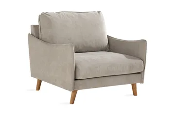 Trend Lyx Lenestol - Beige/Eik - Møbler - Stoler & lenestoler - Lenestoler