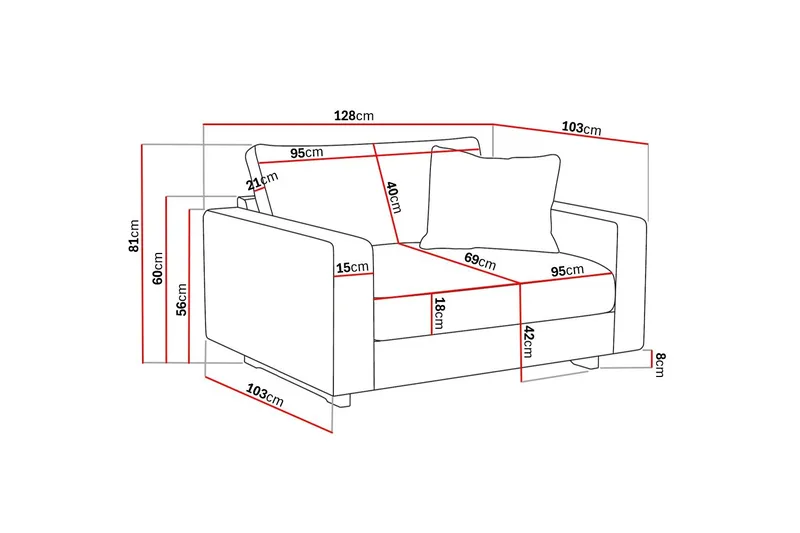 Valencia ekstra dyp lenestol - Brun - Møbler - Stoler & lenestoler - Lenestoler