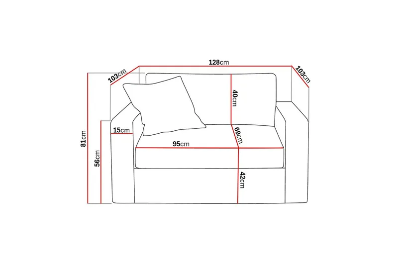 Valencia ekstra dyp lenestol med avtakbart og vaskbart trekk - Beige - Møbler - Stoler & lenestoler - Lenestoler