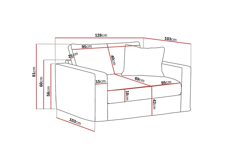 Valencia ekstra dyp lenestol med avtakbart og vaskbart trekk - Beige - Møbler - Stoler & lenestoler - Lenestoler