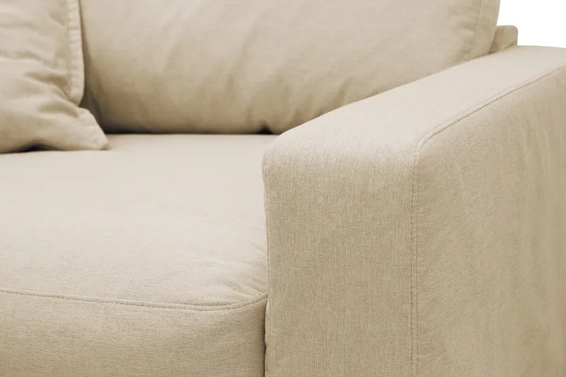 Valencia ekstra dyp lenestol med avtakbart og vaskbart trekk - Beige - Møbler - Stoler & lenestoler - Lenestoler