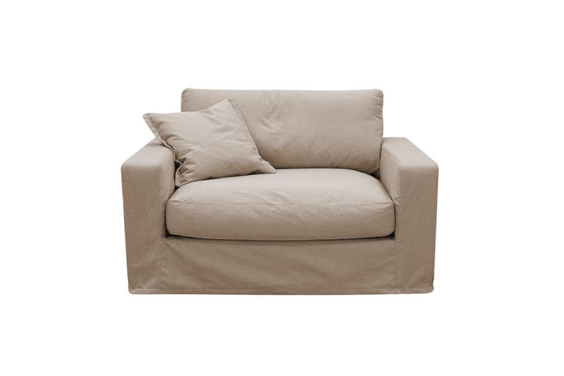 Valencia ekstra dyp lenestol med avtakbart og vaskbart trekk - Lysebrun - Møbler - Stoler & lenestoler - Lenestoler