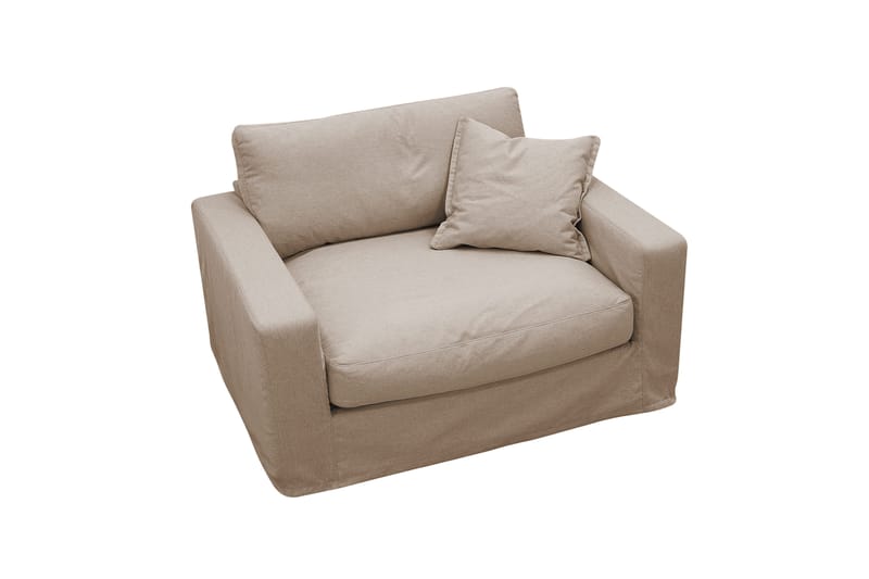 Valencia ekstra dyp lenestol med avtakbart og vaskbart trekk - Lysebrun - Møbler - Stoler & lenestoler - Lenestoler