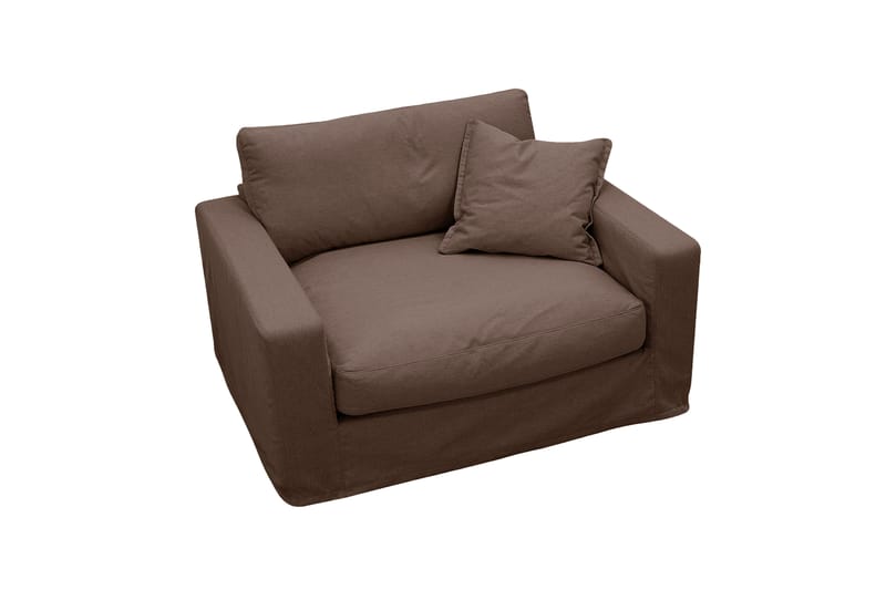 Valencia ekstra dyp lenestol med avtakbart og vaskbart trekk - Mørkebrun - Møbler - Stoler & lenestoler - Lenestoler