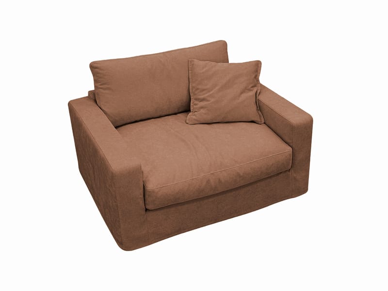 Valencia ekstra dyp lenestol med avtakbart og vaskbart trekk - Rustbrun - Møbler - Stoler & lenestoler - Lenestoler