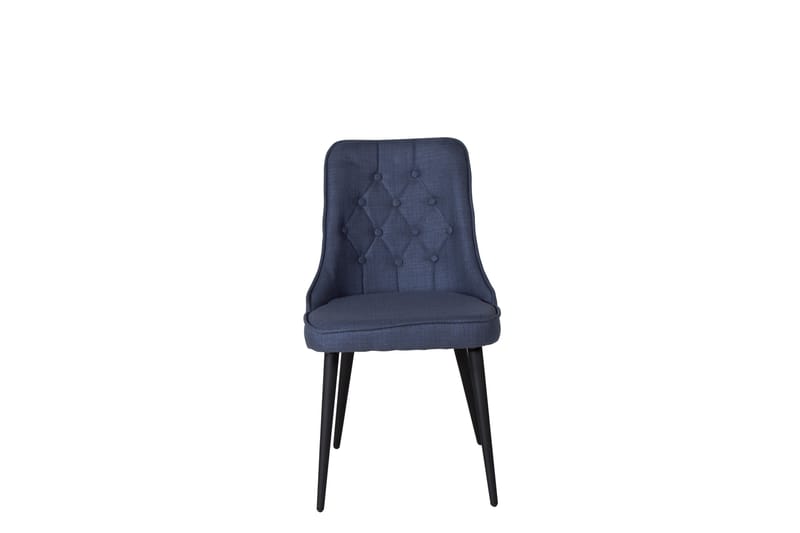 Velvet Deluxe Stol, Blå/Sort/Velour