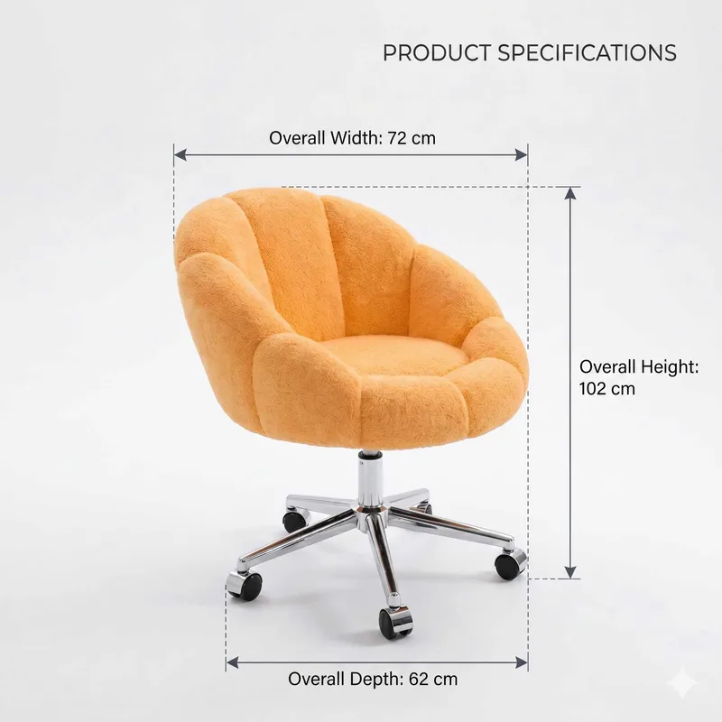 Wing Chair Atelier Del Sofa Oransje - Møbler - Stoler & lenestoler - Kontorstol & skrivebordsstol