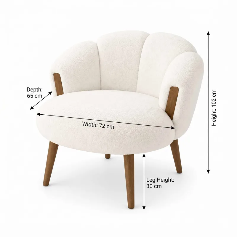 Wing Chair Atelier Del Sofa Star (72 x 102 x 65 cm) Hvit - Møbler - Stoler & lenestoler - Lenestoler
