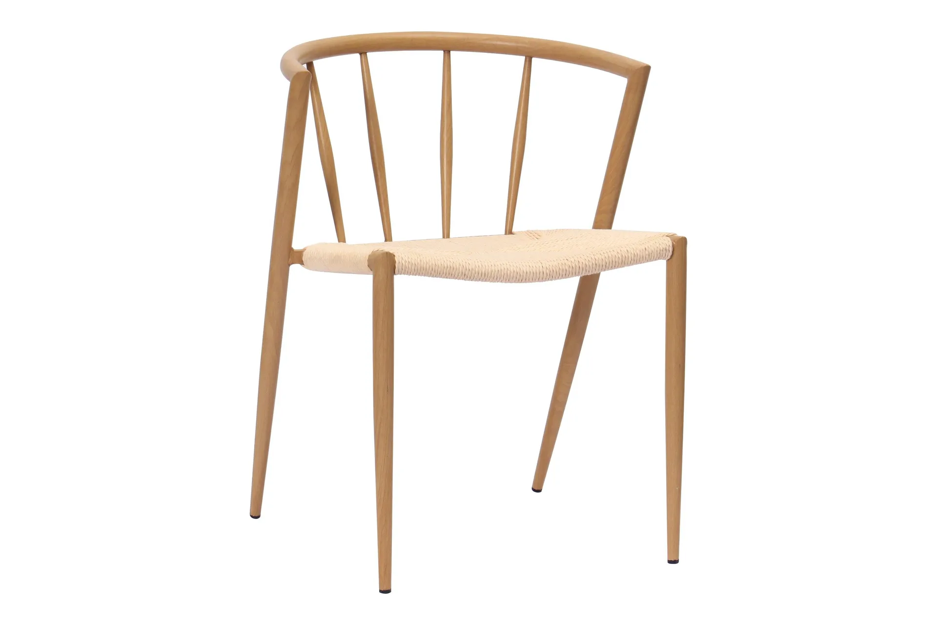 Winston spisestol - Beige / Metallben eik