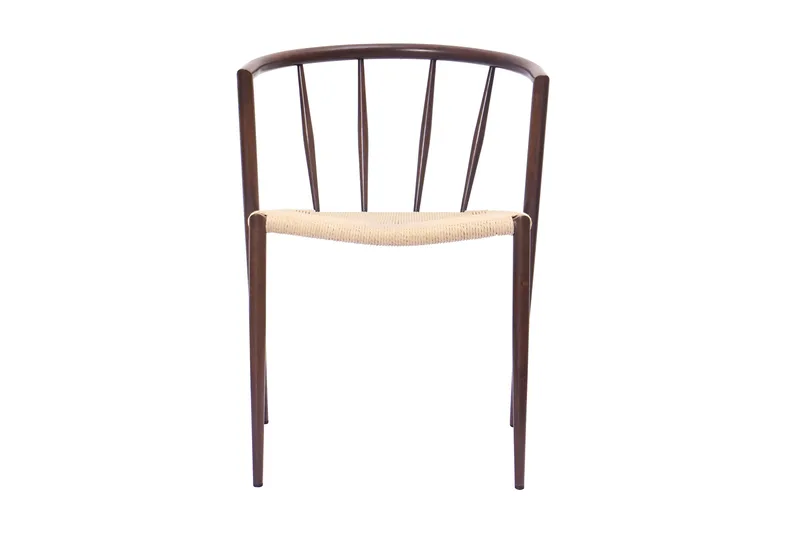 Winston spisestol - Beige / metallben i røkt eik - Møbler - Stoler & lenestoler - Spisestuestoler & kjøkkenstoler