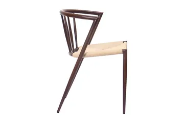 Winston spisestol - Beige / metallben i røkt eik - Møbler - Stoler & lenestoler - Spisestuestoler & kjøkkenstoler