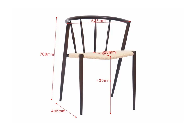 Winston Spisestol - Beige / Metallben Røkt eik - Møbler - Stoler & lenestoler - Spisestuestoler & kjøkkenstoler