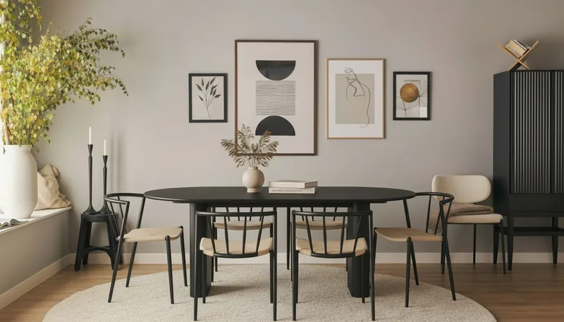 Winston Spisestol - Beige / Metallben svart - Møbler - Stoler & lenestoler - Spisestuestoler & kjøkkenstoler