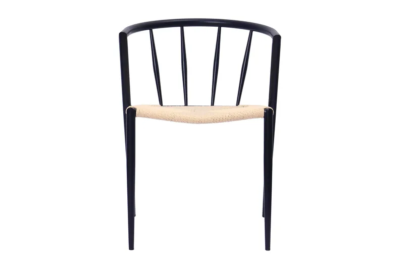 Winston Spisestol - Beige / Metallben svart - Møbler - Stoler & lenestoler - Spisestuestoler & kjøkkenstoler