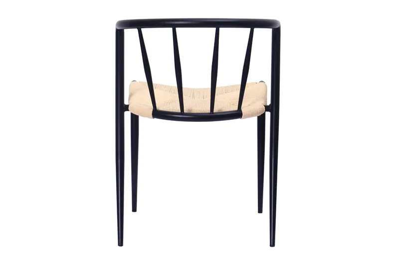 Winston Spisestol - Beige / Metallben svart - Møbler - Stoler & lenestoler - Spisestuestoler & kjøkkenstoler