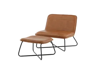X-lounge Lenestol - Brun - Møbler - Stoler & lenestoler - Lenestoler - Lenestol skinn