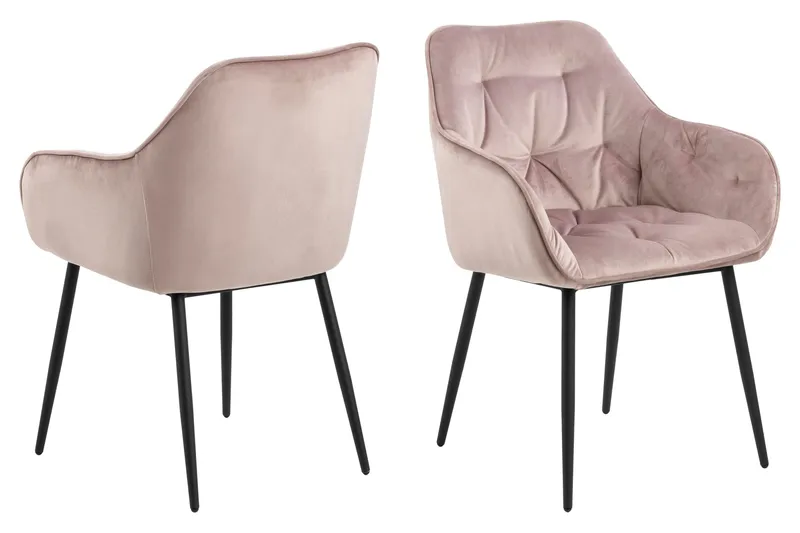 Zabinka Lenestol - Rosa - Møbler - Stoler & lenestoler - Spisestuestoler & kjøkkenstoler