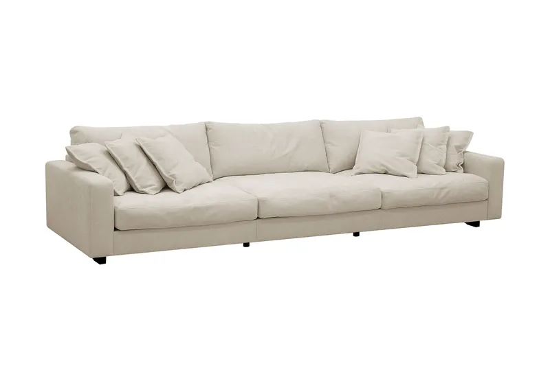 Valencia ekstra dyp 5-seters sofa i chenille - Beige - Møbler - Sofaer
