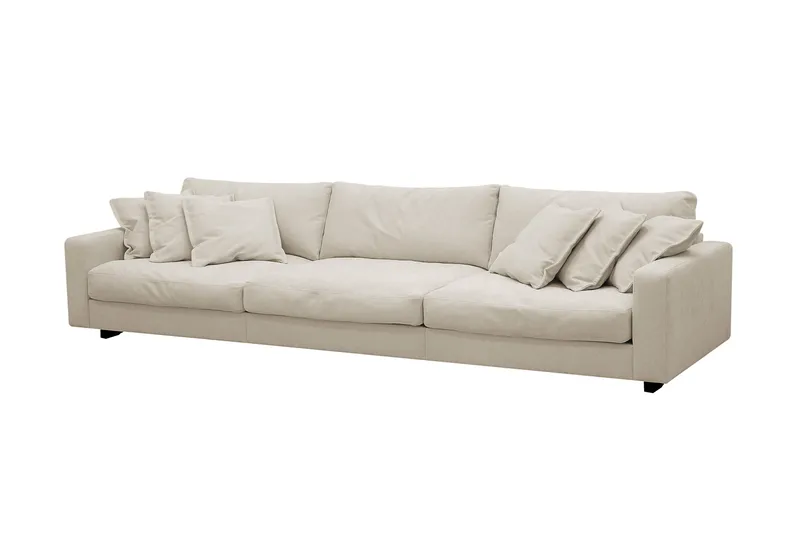Valencia Ekstra dyp 5-seters sofa i chenille - Beige - Møbler - Sofaer