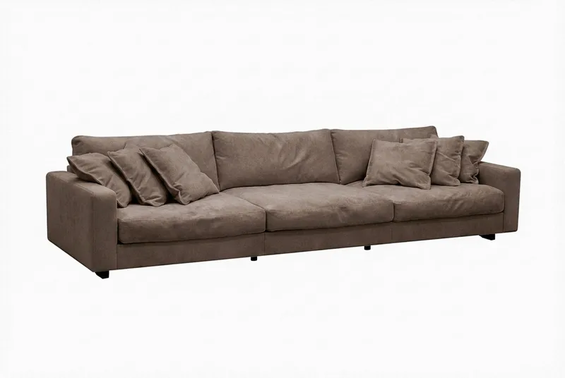 Valencia ekstra dyp 5-seters sofa i chenille - Mørkbrun - Møbler - Sofaer