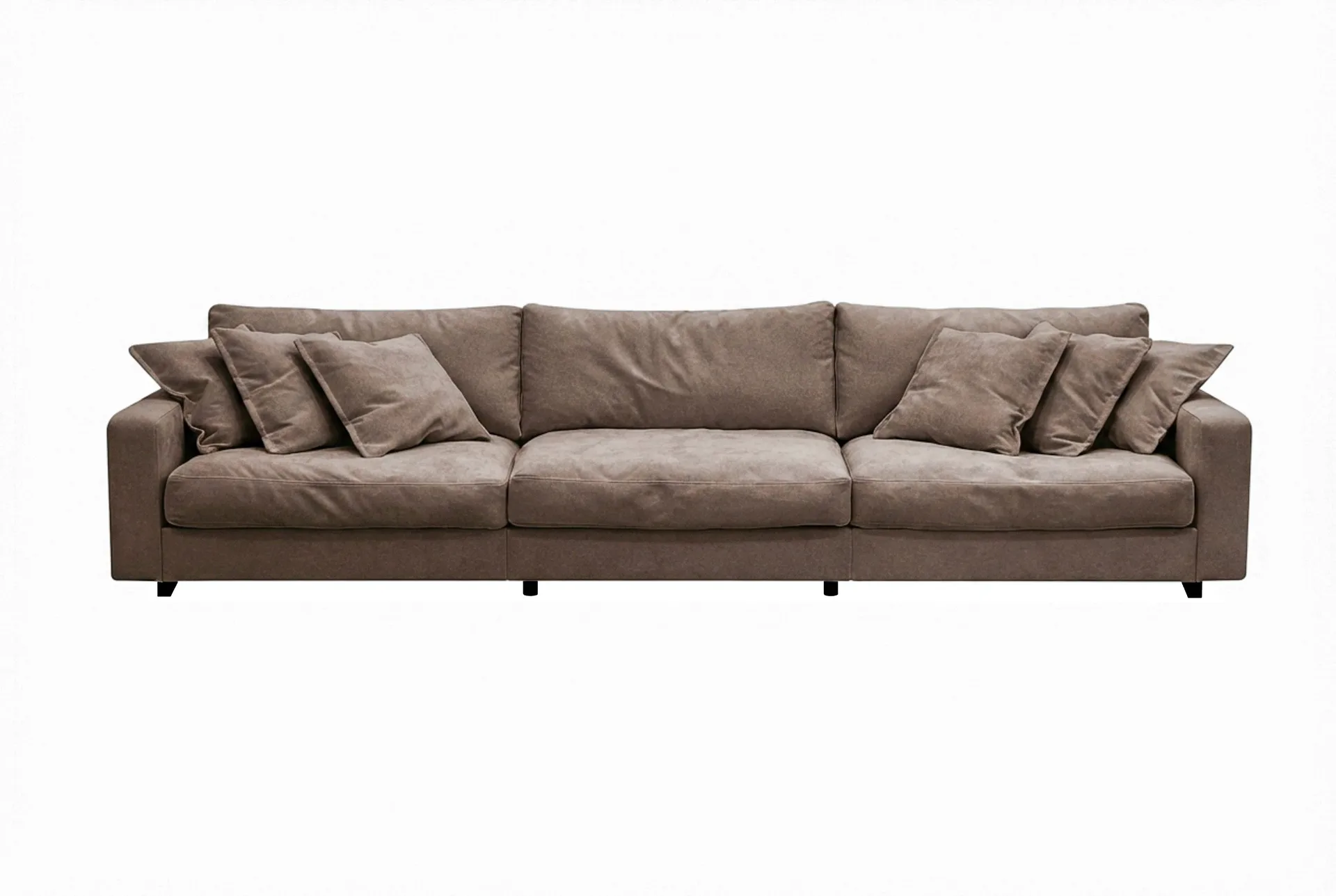 Valencia ekstra dyp 5-seters sofa i chenille - Mørkbrun