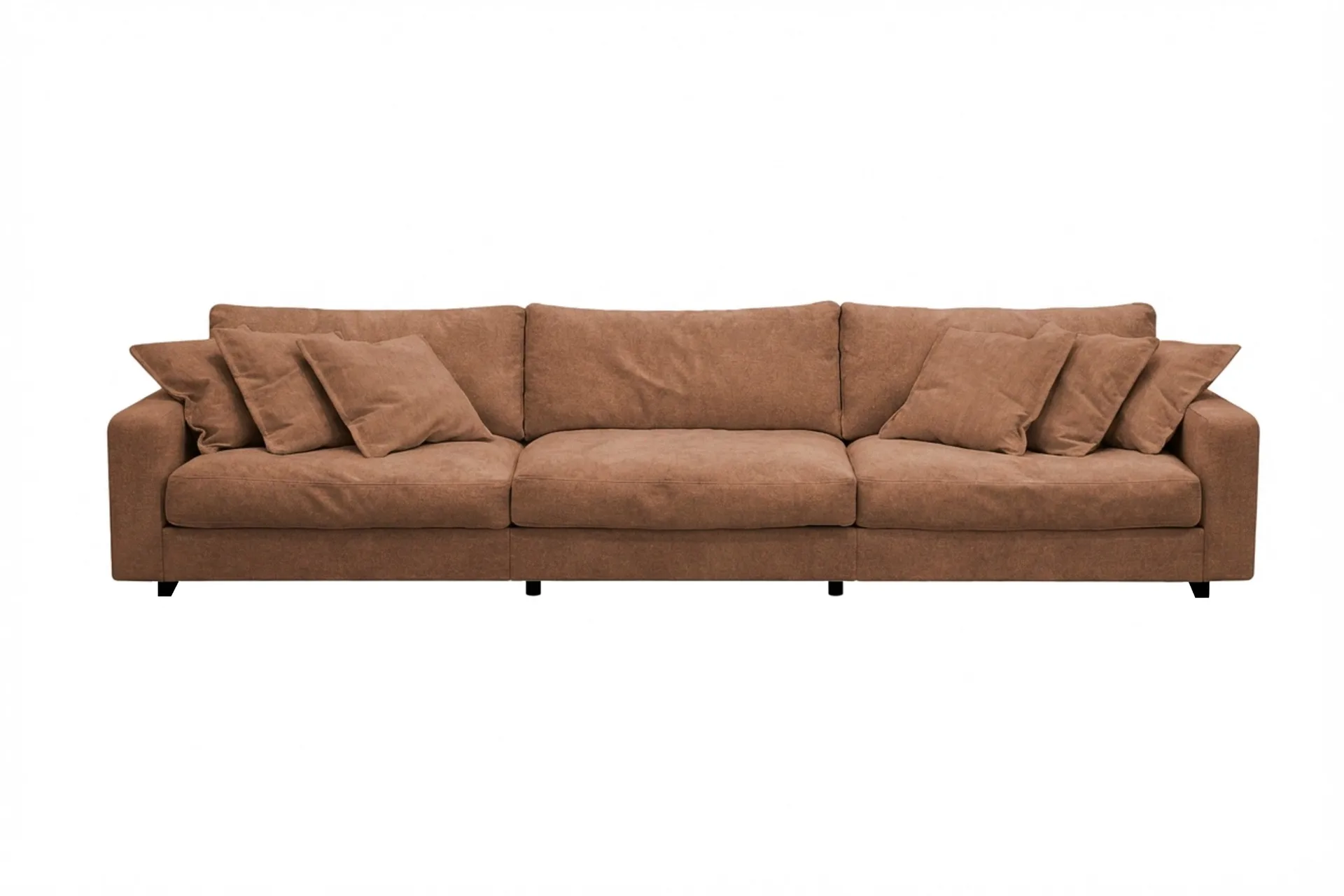 Valencia ekstra dyp 5-seters sofa i chenille - Rustrødbrun