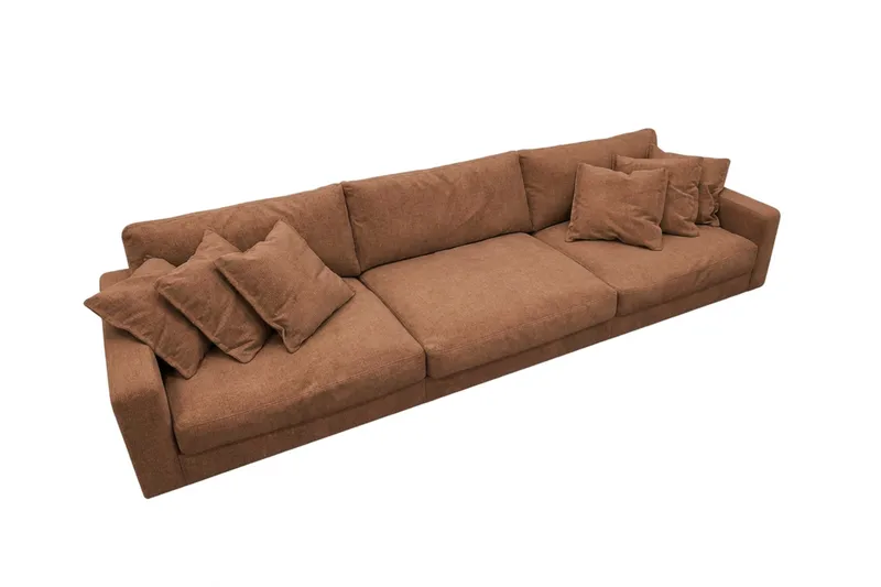 Valencia ekstra dyp 5-seters sofa i chenille - Rustrødbrun - Møbler - Sofaer
