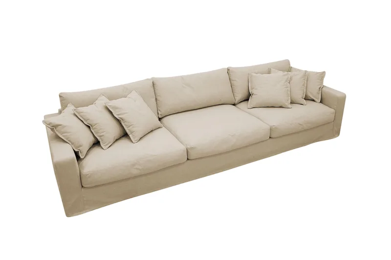 Valencia Ekstra dyp 5-seters sofa med avtakbart og vaskbart trekk - Beige - Møbler - Sofaer