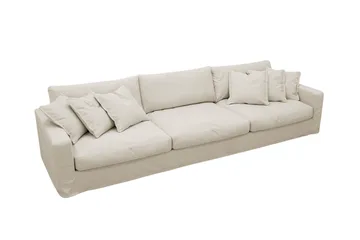 Valencia Ekstra dyp 5-seters sofa med avtakbart og vaskbart trekk - Beige - Møbler - Sofaer