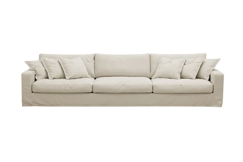 Valencia Ekstra dyp 5-seters sofa med avtakbart og vaskbart trekk, Beige