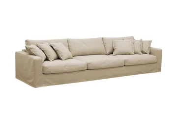 Valencia Ekstra dyp 5-seters sofa med avtakbart og vaskbart trekk - Beige - Møbler - Sofaer