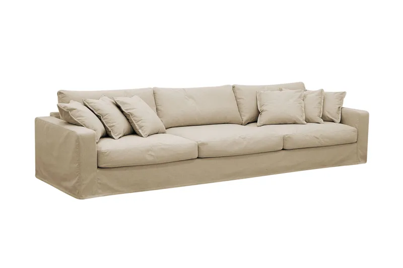 Valencia Ekstra dyp 5-seters sofa med avtakbart og vaskbart trekk - Beige - Møbler - Sofaer