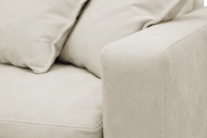 Valencia Ekstra dyp 5-seters sofa med avtakbart og vaskbart trekk - Beige - Møbler - Sofaer