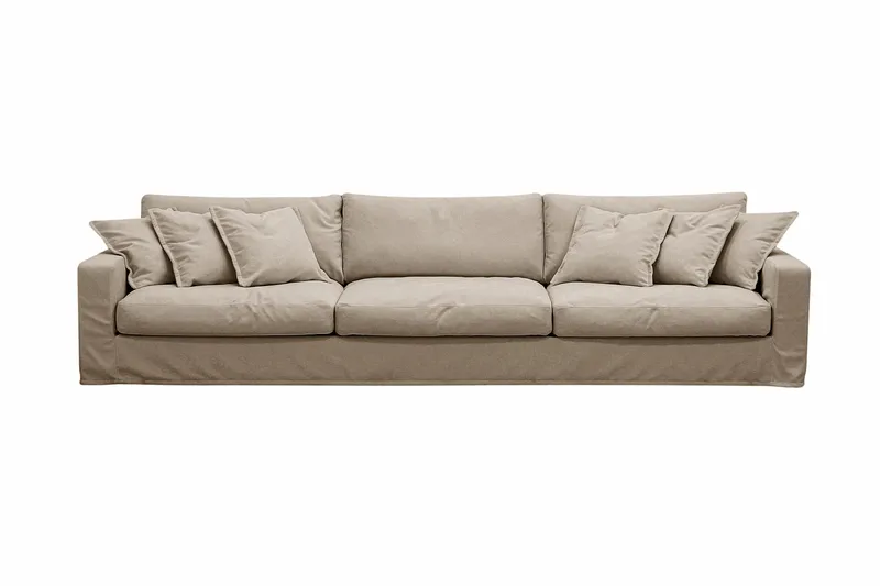 Valencia Ekstra dyp 5-seters sofa med avtakbart og vaskbart trekk - Brun - Møbler - Sofaer