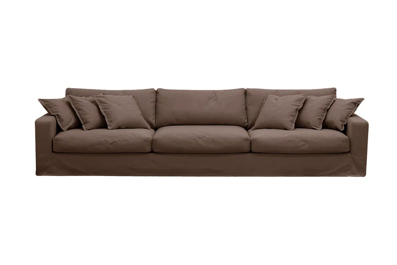 Valencia Ekstra dyp 5-seters sofa med avtakbart og vaskbart trekk - Mørkebrun - Møbler - Sofaer
