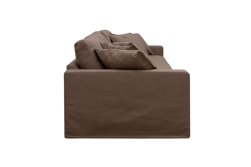 Valencia Ekstra dyp 5-seters sofa med avtakbart og vaskbart trekk - Mørkebrun - Møbler - Sofaer
