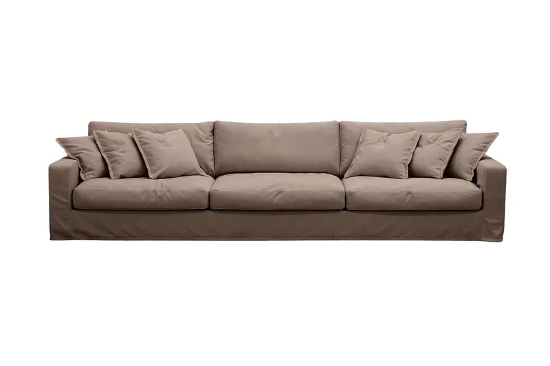 Valencia Ekstra dyp 5-seters sofa med avtakbart og vaskbart trekk - Mørkebrun - Møbler - Sofaer