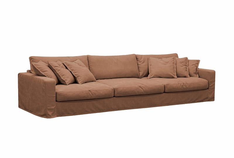 Valencia Ekstra dyp 5-seters sofa med avtakbart og vaskbart trekk - Rustbrun - Møbler - Sofaer