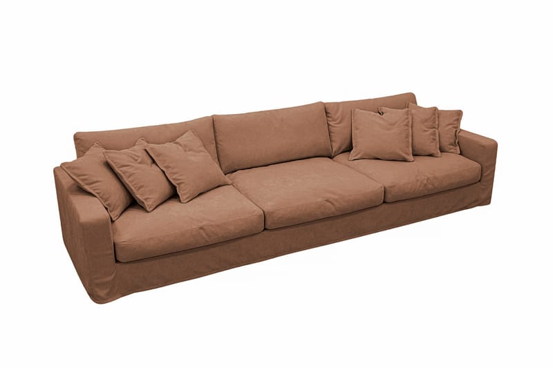 Valencia Ekstra dyp 5-seters sofa med avtakbart og vaskbart trekk - Rustbrun - Møbler - Sofaer