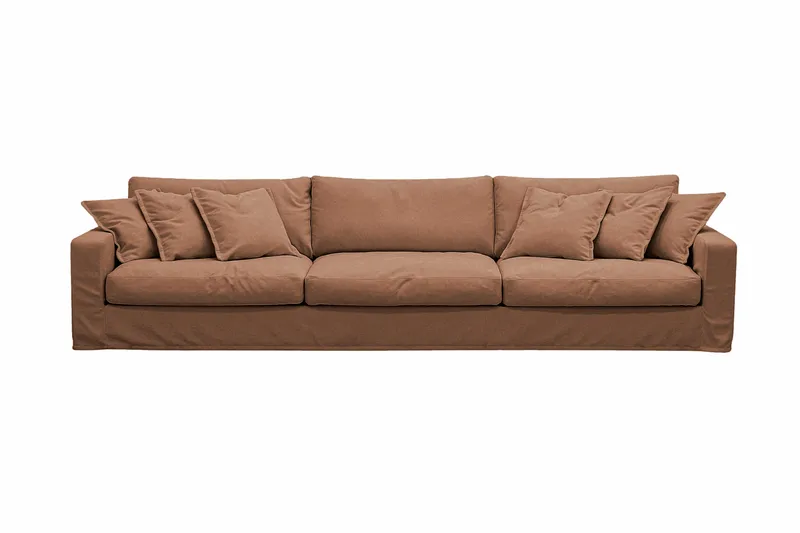 Valencia Ekstra dyp 5-seters sofa med avtakbart og vaskbart trekk - Rustbrun - Møbler - Sofaer