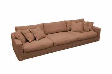Valencia Ekstra dyp 5-seters sofa med avtakbart og vaskbart trekk - Rustrødbrun - Møbler - Sofaer