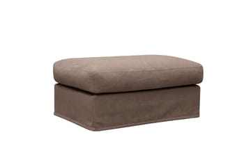 Valencia Extra Dyp 5-seters sofa + fotskammel med avtakbart og vaskbart trekk - Mørkebrun - Møbler - Sofaer