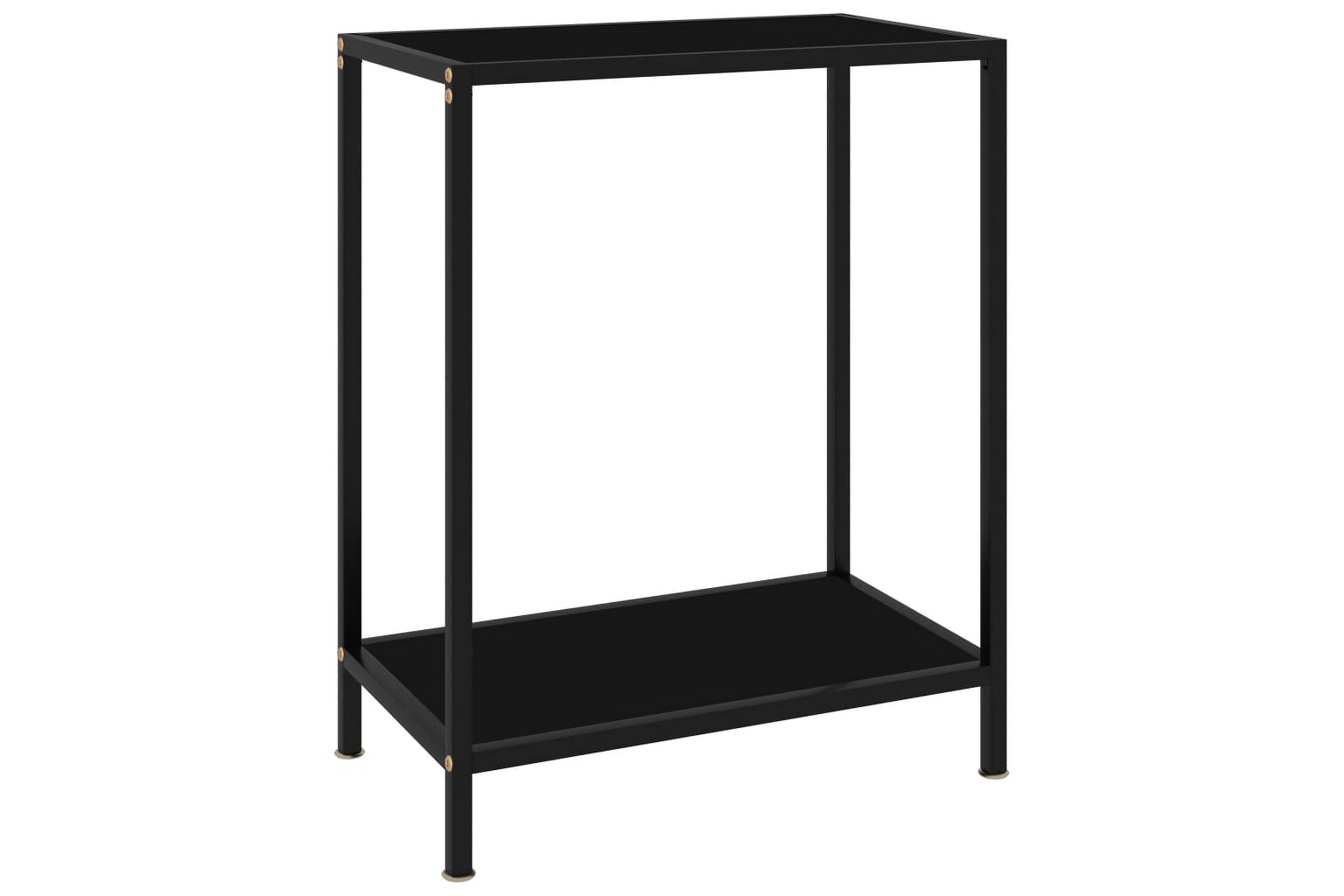 Konsollbord svart 60x35x75 cm herdet glass - Svart
