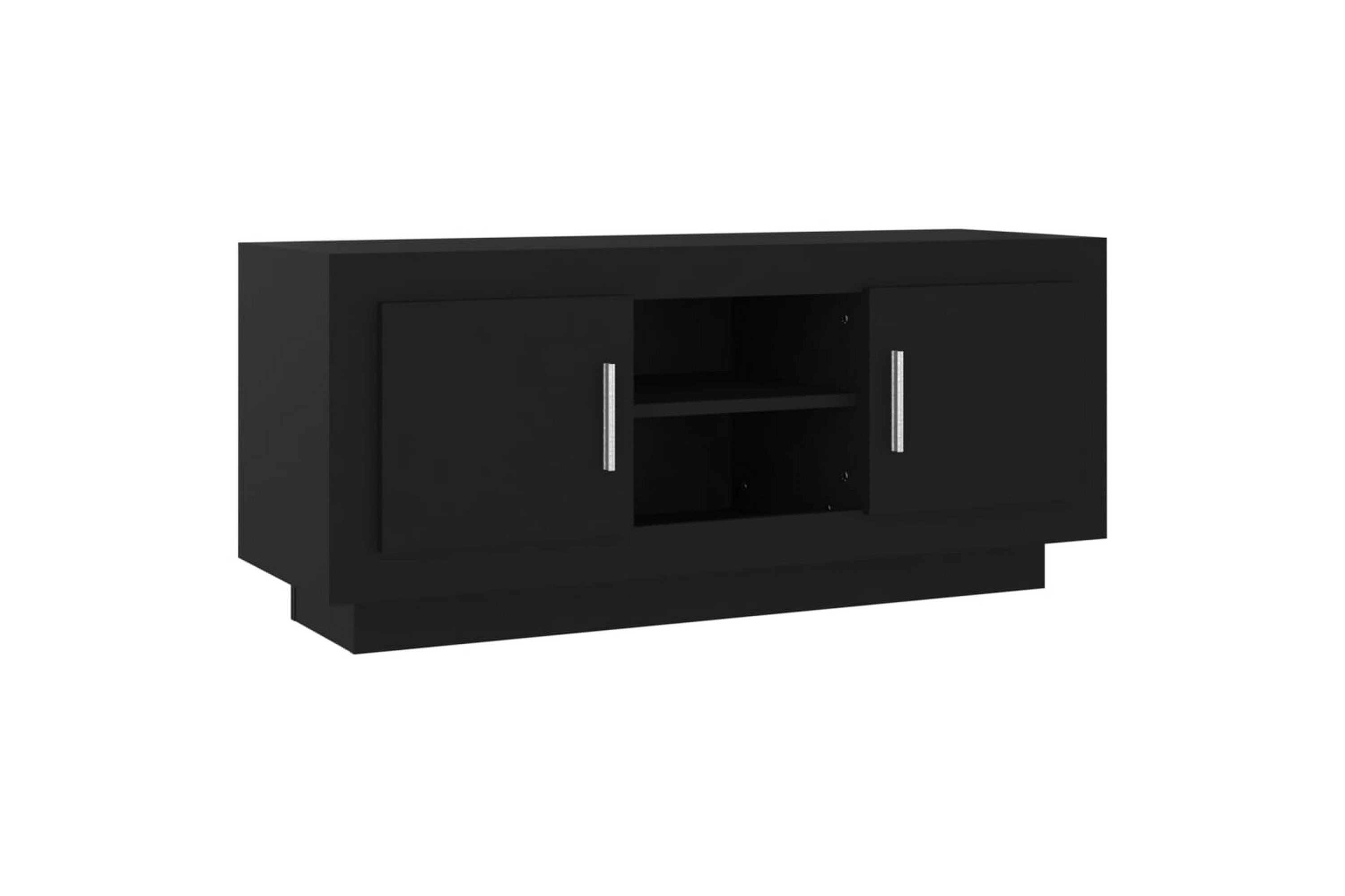 TV-benk svart 102x35x45 cm konstruert tre - Svart