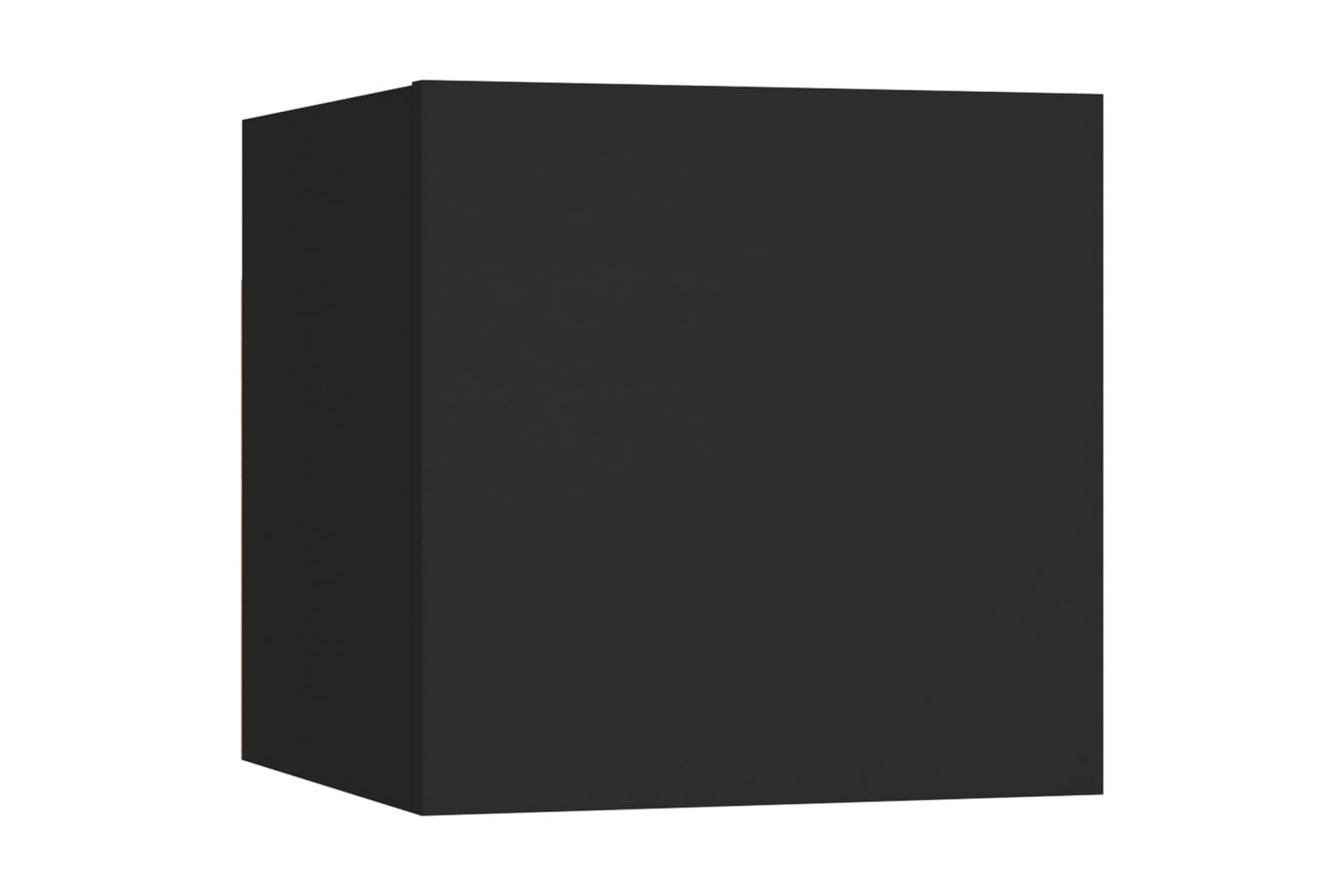 Vegghengt TV-benk svart 30,5x30x30 cm - Svart