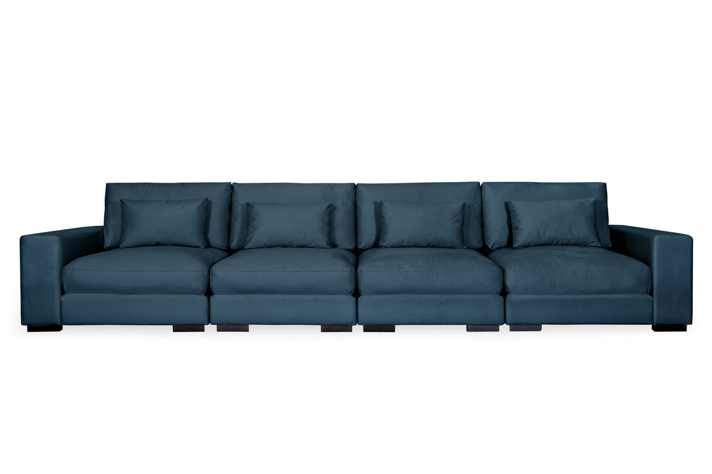 Dubai 4-seters sofa fløyel - Blå