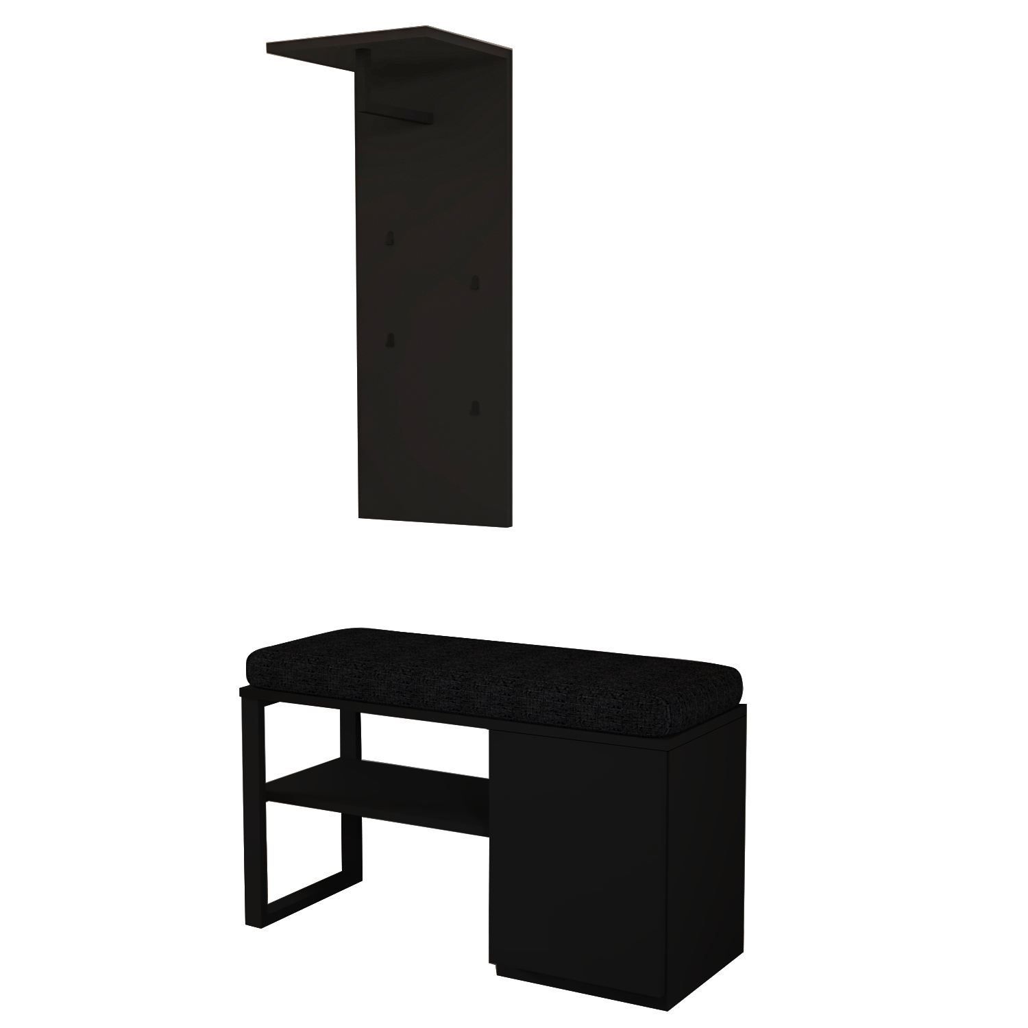 Uniqo Hallstativsett 35x90x35 cm – Svart Uniqo Hallstativsett 35x90x35 cm – Svart