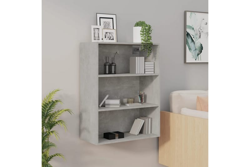 beBasic Hengende veggskap betonggrå 69,5x32,5x90 cm - GrÃ¥ - Oppbevaring - Vegghengt oppbevaring