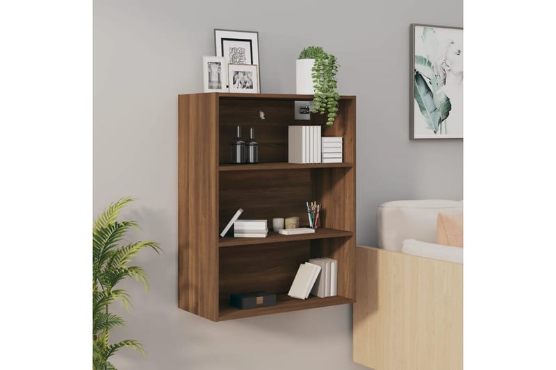 beBasic Hengende veggskap brun eik 69,5x32,5x90 cm - Brun - Oppbevaring - Vegghengt oppbevaring