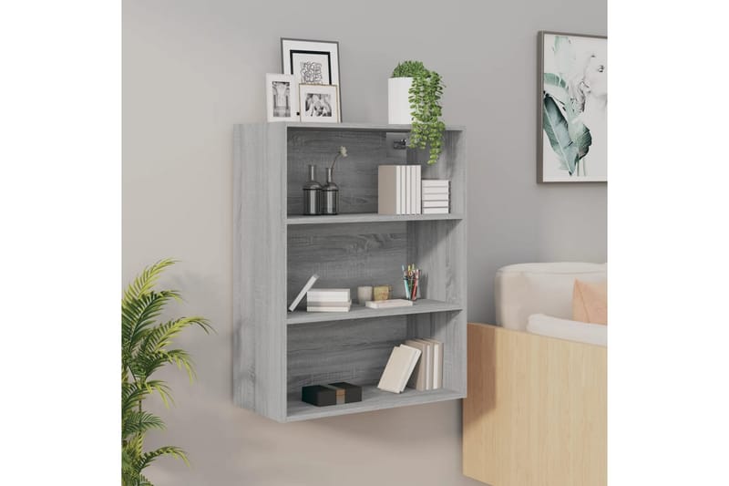 beBasic Hengende veggskap grå sonoma 69,5x32,5x90 cm - GrÃ¥ - Oppbevaring - Vegghengt oppbevaring
